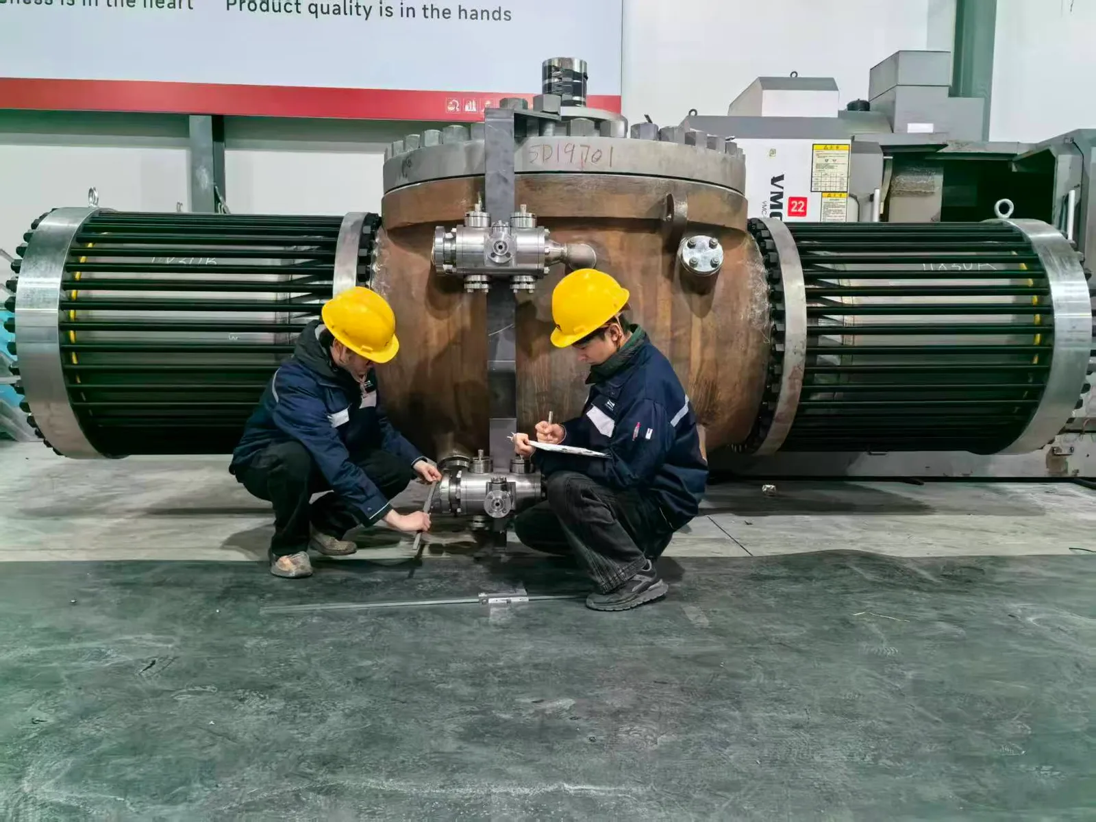 inspección final de válvulas de bola en fábrica