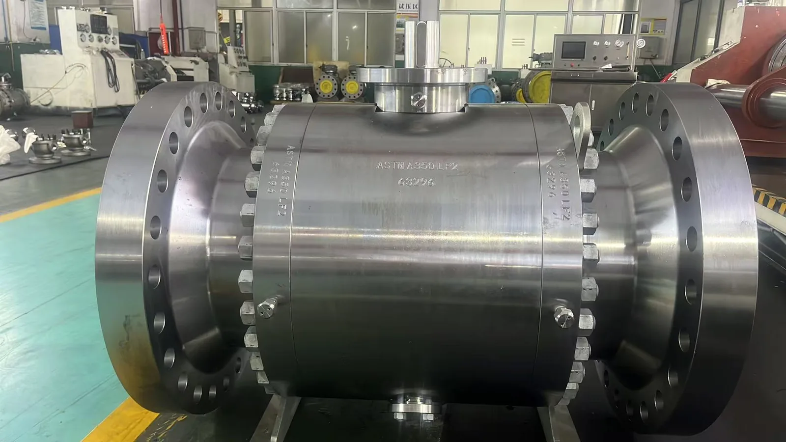 válvula de bola trunnion terminada en taller