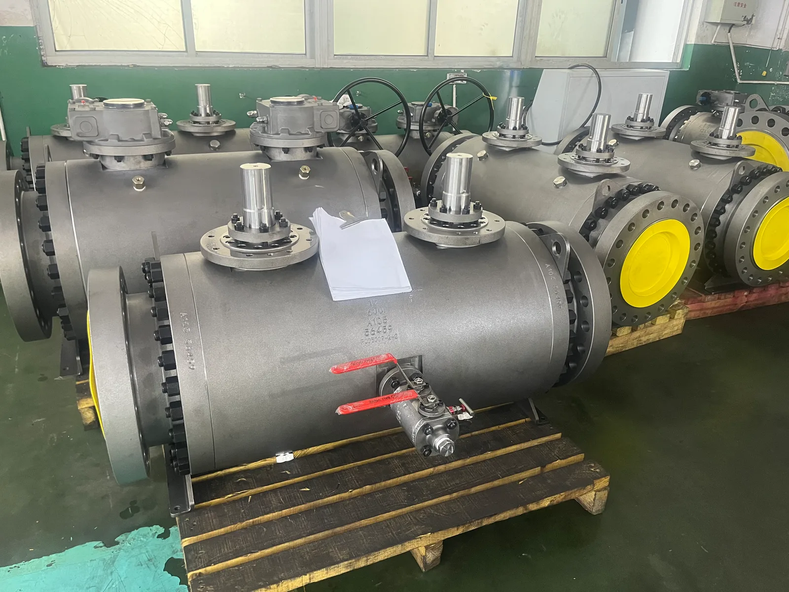 lote de válvulas de bola trunnion de paso total