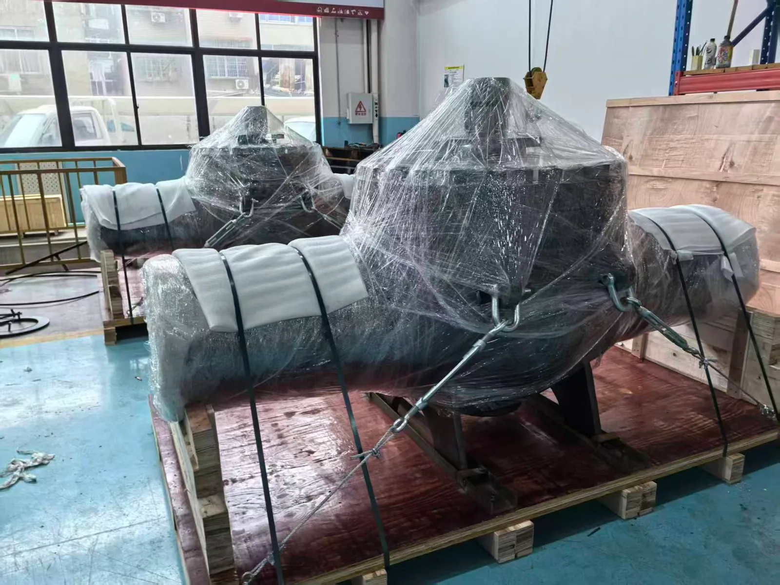 válvulas de bola envueltas para embalaje y transporte